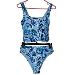 Andie The Siren Tank Top + The 90s High Waisted Bottom Floral Swimsuit Set
